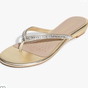 Rhinestone Design Slide Sandals